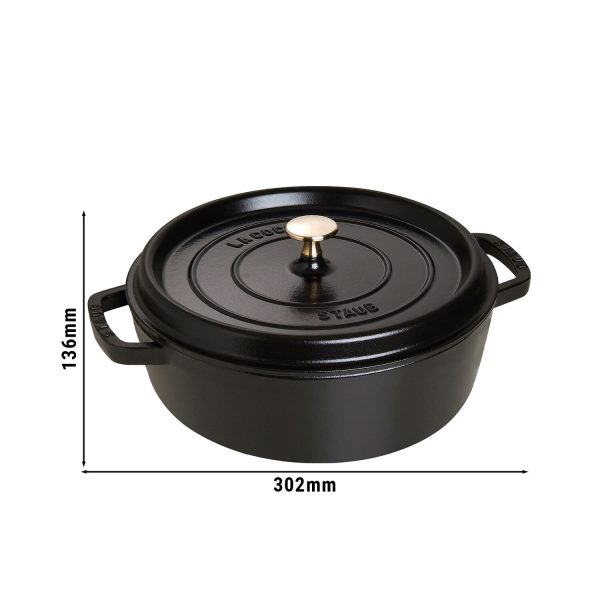 STAUB | LA COCOTTE - Cocotte basse - Ø 280 mm - Fonte - Noir