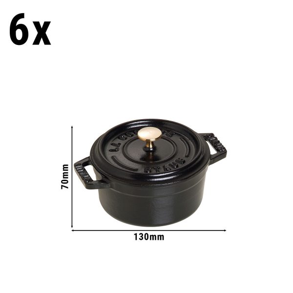 STAUB | LA COCOTTE - Set de cocottes - 6 pièces - Fonte - Noir