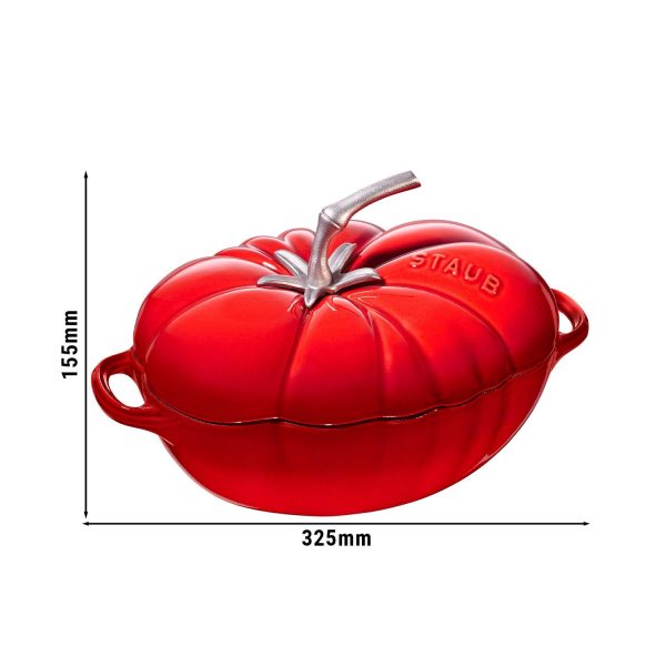 STAUB | LA COCOTTE - Cocotte - Forme de tomate - 250 mm - Fonte - Rouge cerise