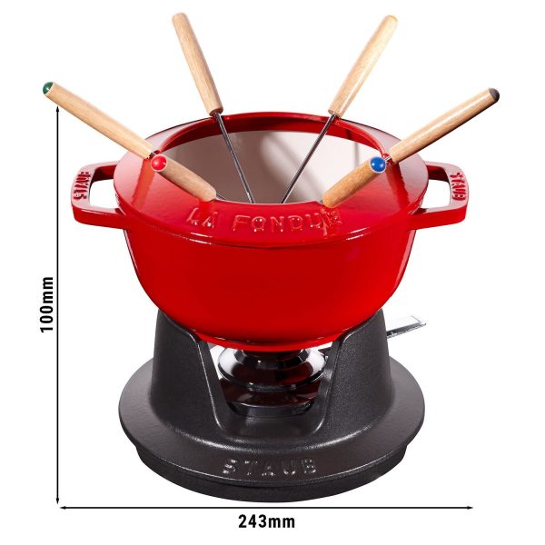 STAUB | SPECIALITIES - Set à Fondue - Ø 180mm - Fonte - Rouge Cerise