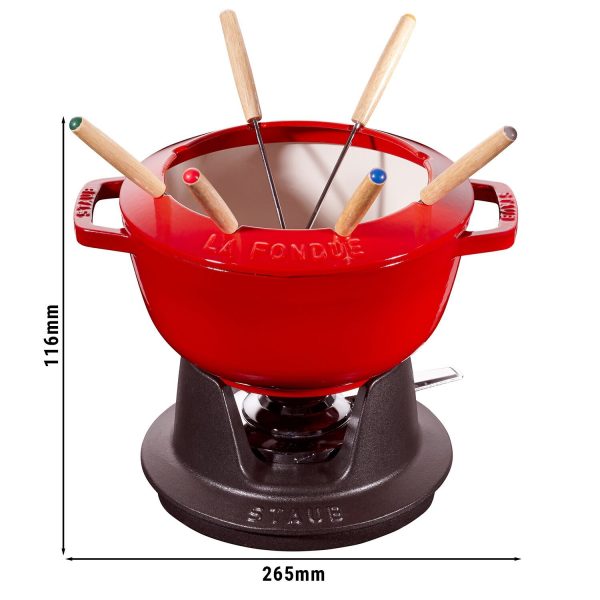 STAUB | SPECIALITIES - Set à Fondue - Ø 200mm - Fonte - Rouge Cerise