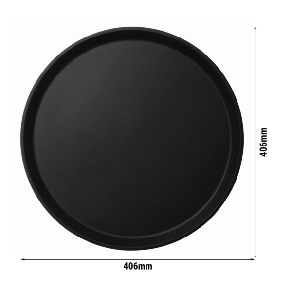 Plateau rond noir, 406mm