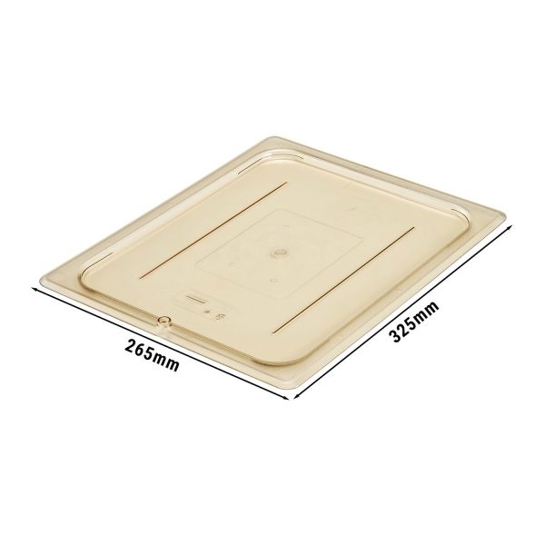 6 pièces CAMBRO | H-PAN™ - Couvercle plat GN résistant à la chaleur 1/2 - Ambre