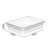 (6 pièces) CAMBRO | CAMWEAR® - Conteneur GN 1/2 en polycarbonate - Transparent - Profondeur 65 mm