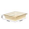 6 pièces CAMBRO | H-PAN™ - Conteneur GN résistant à la chaleur 1/2 - Ambre - Profondeur 65 mm