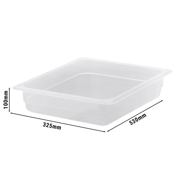 6 pièces CAMBRO | CAMWEAR® - Conteneur GN en polypropylène 1/2 - laiteux - Profondeur 65 mm