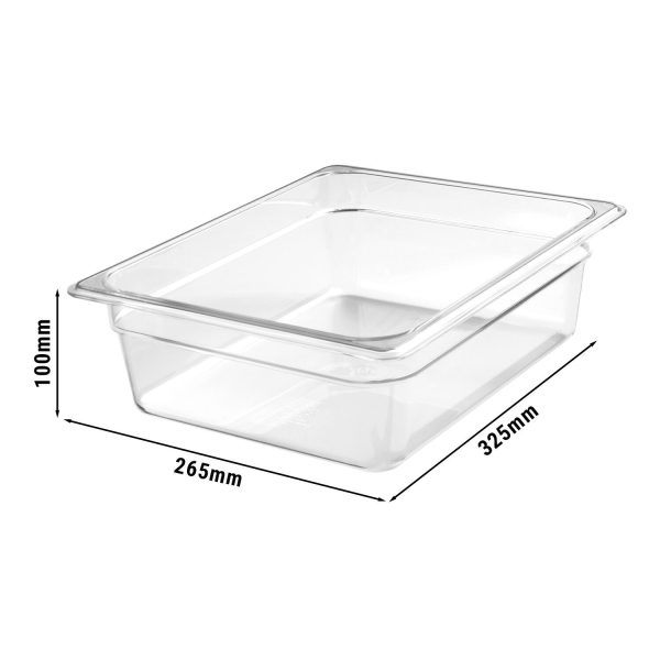 (6 pièces) CAMBRO | CAMWEAR® - Conteneur GN 1/2 en polycarbonate - Transparent - Profondeur 100 mm