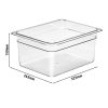 (6 pièces) CAMBRO | CAMWEAR® - Conteneur GN 1/2 en polycarbonate - Transparent - Profondeur 150 mm