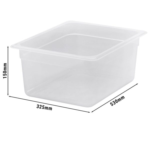 6 pièces CAMBRO | CAMWEAR® - Conteneur GN en polypropylène 1/2 - laiteux - Profondeur 150 mm