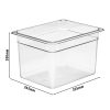 (6 pièces) CAMBRO | CAMWEAR® - Conteneur GN 1/2 en polycarbonate - Transparent - Profondeur 200 mm