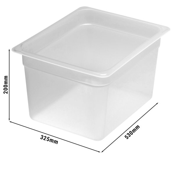 6 pièces CAMBRO | CAMWEAR® - Conteneur GN en polypropylène 1/2 - laiteux - Profondeur 200 mm