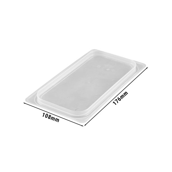 6 pièces CAMBRO | CAMWEAR® - Couvercle GN en polypropylène 1/3 - hermétique - laiteux