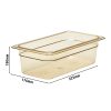 (6 pièces) CAMBRO | H-PAN™ Conteneur GN résistant à la chaleur 1/3 - Ambre - Profondeur 100 mm