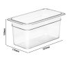 (6 pièces) CAMBRO | CAMWEAR® - Conteneur GN 1/3 en polycarbonate - Transparent - Profondeur 150 mm