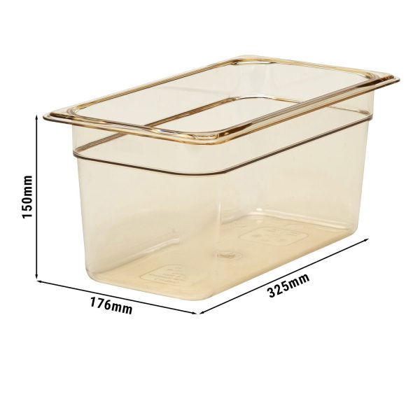 6 pièces CAMBRO | CAMWEAR® - Conteneur GN en polypropylène 1/3 - laiteux - Profondeur 150 mm