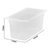 6 pièces CAMBRO | CAMWEAR® - Conteneur GN en polypropylène 1/3 - laiteux - Profondeur 150 mm