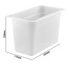 6 pièces CAMBRO | CAMWEAR® - Conteneur GN en polypropylène 1/3 - laiteux - Profondeur 200 mm