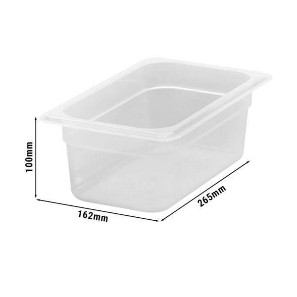 6 pièces CAMBRO | CAMWEAR® - Conteneur GN en polypropylène 1/4 - laiteux - Profondeur 100 mm