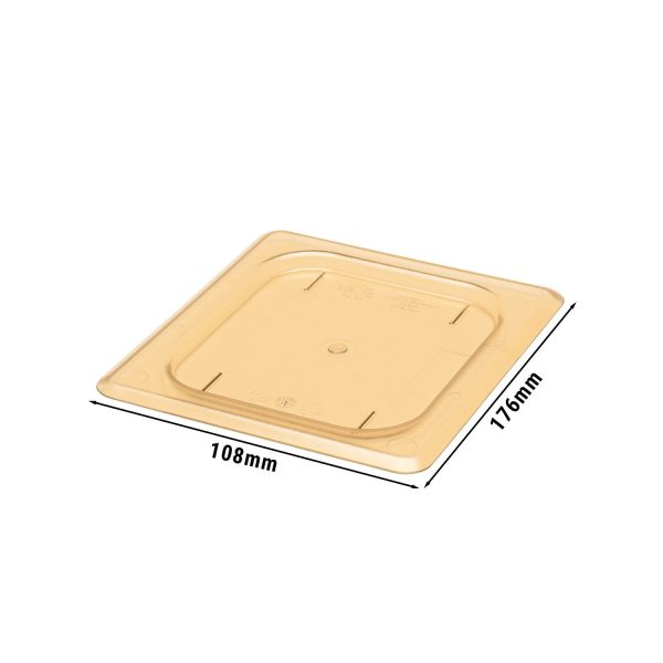 6 pièces CAMBRO | H-PAN™ - Couvercle plat GN résistant à la chaleur 1/6 - Ambre