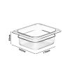 (6 pièces) CAMBRO | CAMWEAR® - Conteneur GN 1/6 en polycarbonate - Transparent - Profondeur 65 mm