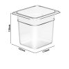 (6 pièces) CAMBRO | CAMWEAR® - Conteneur GN en polycarbonate 1/6 - Transparent - Profondeur 150 mm