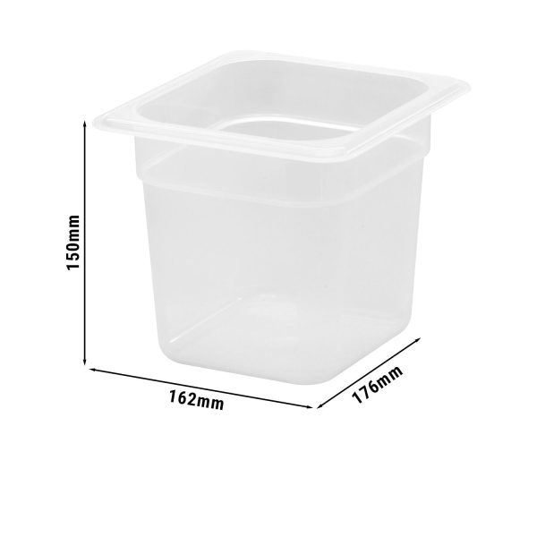 6 pièces CAMBRO | CAMWEAR® - Conteneur GN en polypropylène 1/6 - laiteux - Profondeur 150 mm