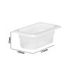 6 pièces CAMBRO | CAMWEAR® - Conteneur GN en polypropylène 1/9 - laiteux - Profondeur 65 mm