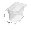 6 pièces CAMBRO | CAMWEAR® - Conteneur GN en polypropylène 1/9 - laiteux - Profondeur 100 mm