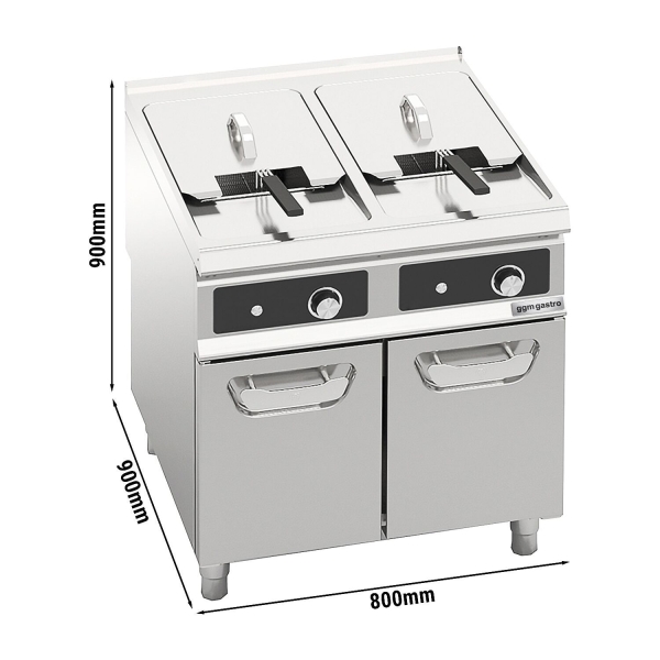 Friteuse électrique double - 22+22 litres - 44 kW - Bflex Digital