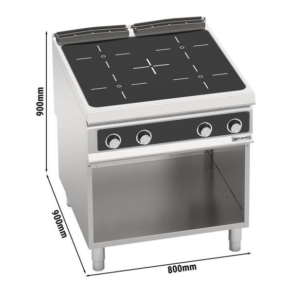 Cuisinière professionnelle dimensions 900x800x900mm