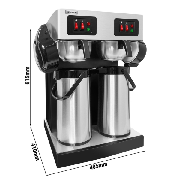 Machine à café à filtre - 2x 2,2 litres - 3,8 kW - avec 2x thermos à pompe