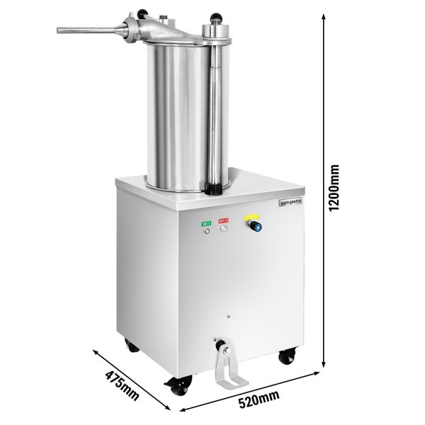 Remplisseuse à saucisse hydraulique - 25 litres - 1,5 kW - Acier inoxydable