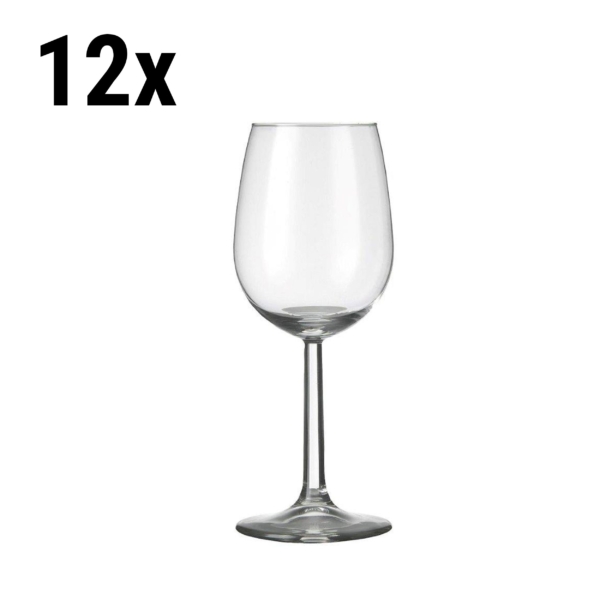 12 verres à vin transparents