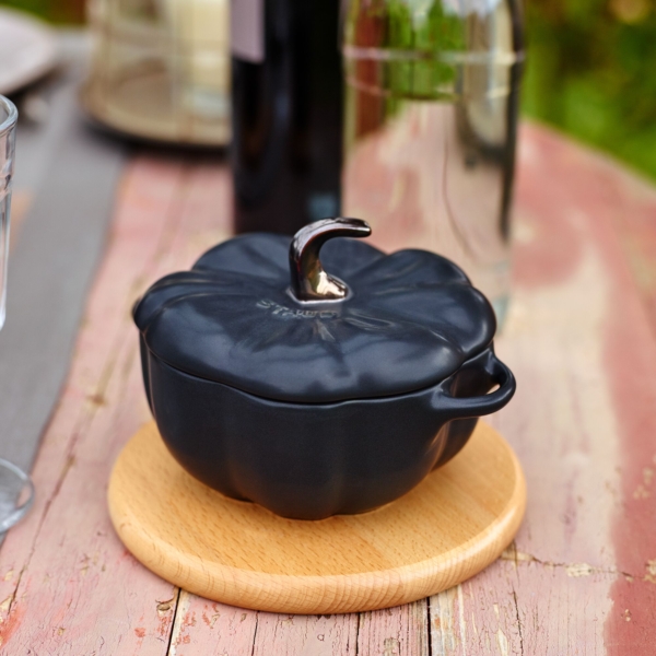 STAUB | CERAMIQUE - Cocotte - Forme de citrouille - Ø 150 mm - Céramique - Noir