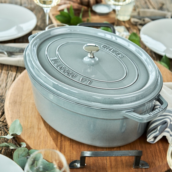 STAUB | LA COCOTTE - Cocotte - ovale - 370mm - Fonte - Gris graphite