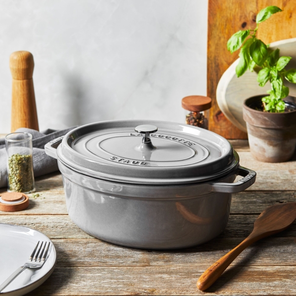 STAUB | LA COCOTTE - Cocotte - ovale - 370mm - Fonte - Gris graphite