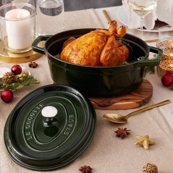 STAUB | LA COCOTTE - Cocotte - ovale - 330mm - Fonte - Vert basilic