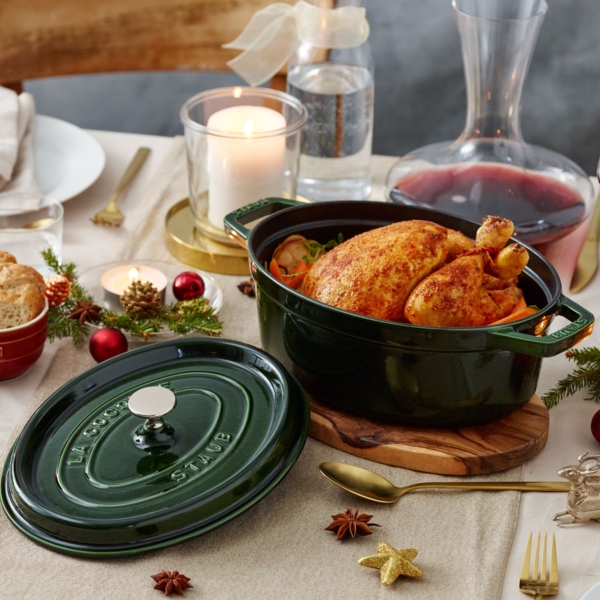 STAUB | LA COCOTTE - Cocotte - ovale - 330mm - Fonte - Vert basilic