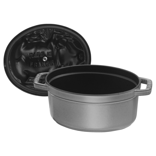 STAUB | LA COCOTTE - Cocotte - Couvercle de porc - ovale - 170mm - Fonte - Gris graphite