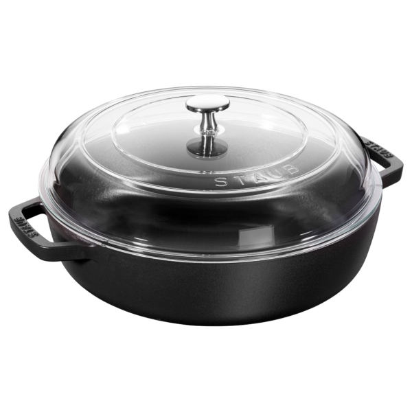 STAUB | BRAISERS - Cocotte avec couvercle en verre - 280mm - Fonte - Noir