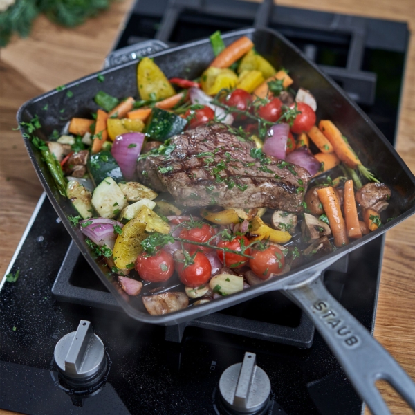 STAUB | GRILL PANS - Gril américain - 260x260mm - Fonte - Gris graphite