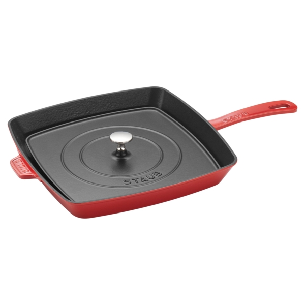 STAUB | PLATEAUX A GRILLER - American Grill - 300x300mm - Fonte - Rouge cerise