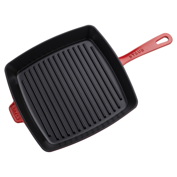 STAUB | PLATEAUX A GRILLER - American Grill - 300x300mm - Fonte - Rouge cerise