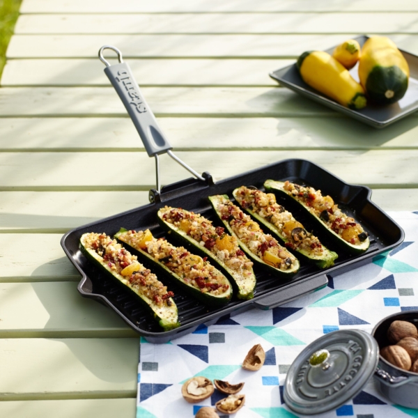 STAUB | GRILL PANS - Poêle à griller avec bec verseur - 340x210mm - Fonte - Noir