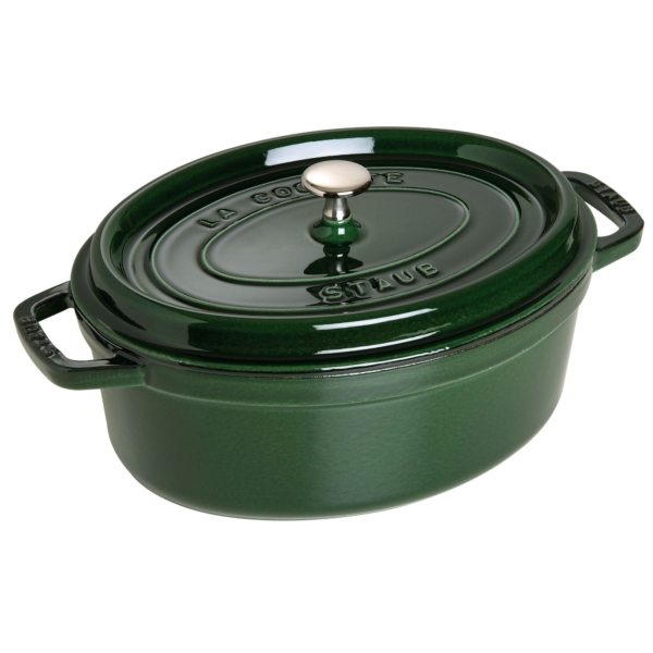 STAUB | LA COCOTTE - Cocotte - ovale - 330mm - Fonte - Vert basilic