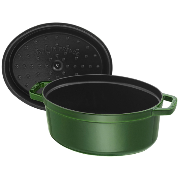 STAUB | LA COCOTTE - Cocotte - ovale - 330mm - Fonte - Vert basilic