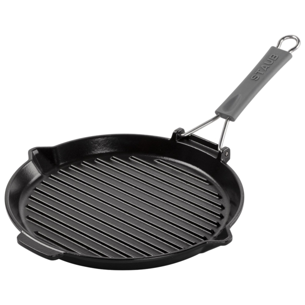 STAUB | GRILL PANS - Poêle à griller avec bec verseur - Ø 280mm - Fonte - Noir