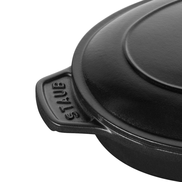 STAUB | SPECIALITIES - Plat à four avec couvercle - ovale - 230 mm - Fonte - Noir