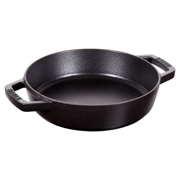 STAUB | PANS - Poêle à frire avec 2 poignées - Ø 200mm - Fonte - Noir