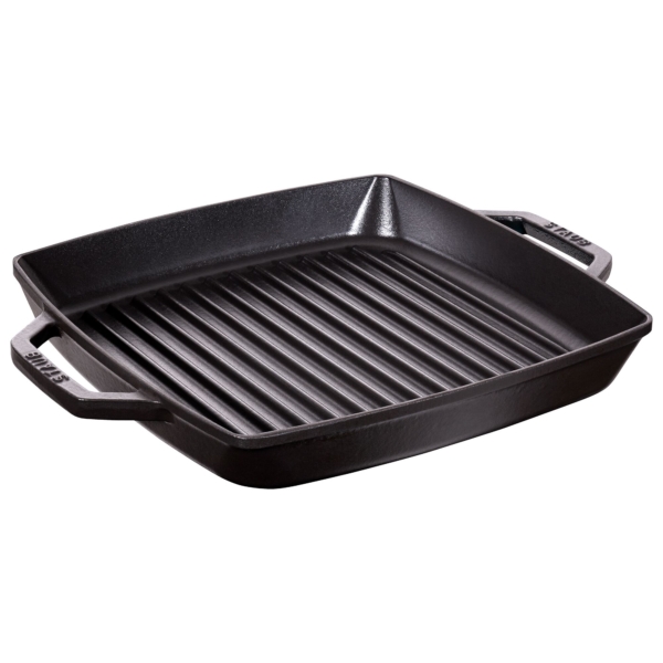 STAUB | GRILL PANS - Poêle à griller - 280x280mm - Fonte - Noir